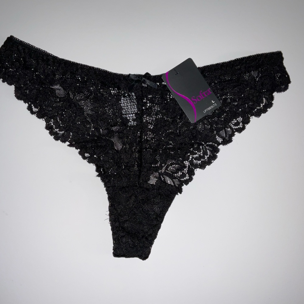 Sofra lace thong.